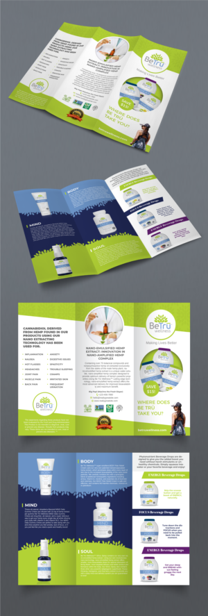 BeTru wellness CBD Hemp extract products for health and wellness  | Flyer Design by vcreatived