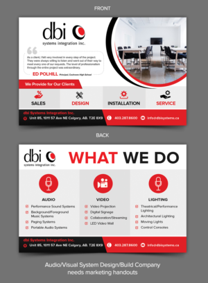 Audio/Visual System Design/Build Company needs marketing handouts for clients that describes our ... | Flyer-Design von ARTOGRAPHY