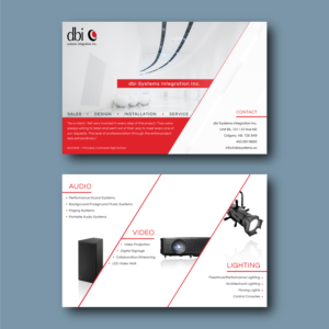 Audio/Visual System Design/Build Company needs marketing handouts for clients that describes our ... | Diseño de Flyer por AnaMSantos
