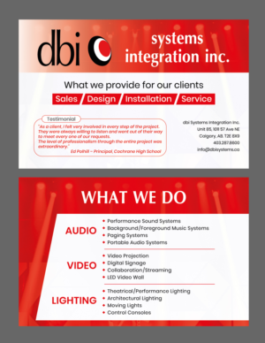 Audio/Visual System Design/Build Company needs marketing handouts for clients that describes our ... | Flyer-Design von henok mulugeta8