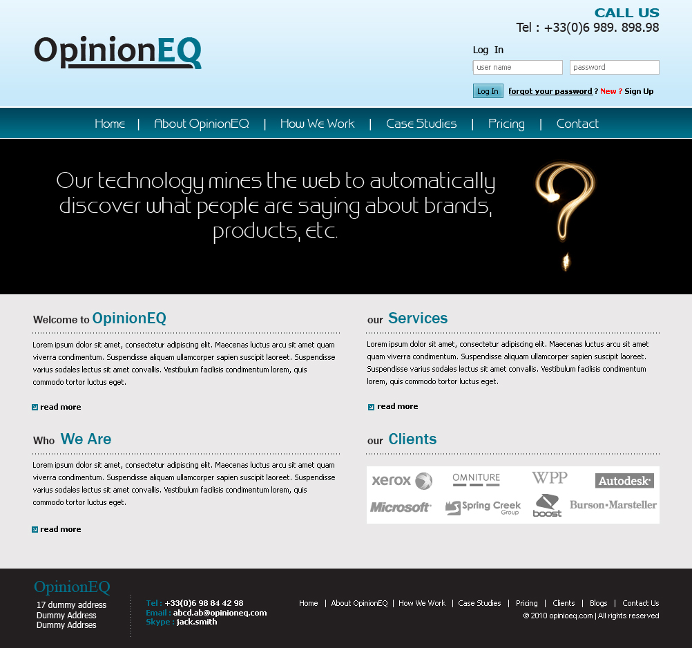 Web Design by Expert Designer for OpEQ | Design #60794