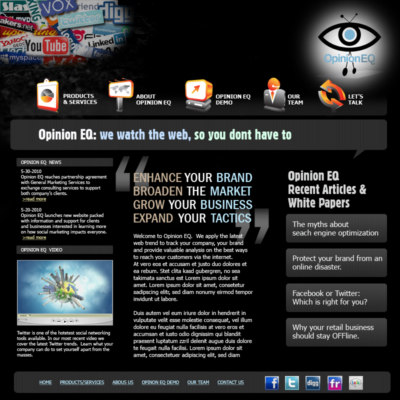 Web Design by General Marketing Service for OpEQ | Design #59762