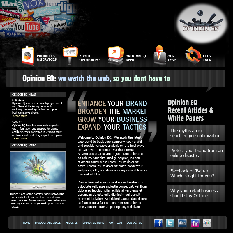 Web Design by General Marketing Service for OpEQ | Design #60176