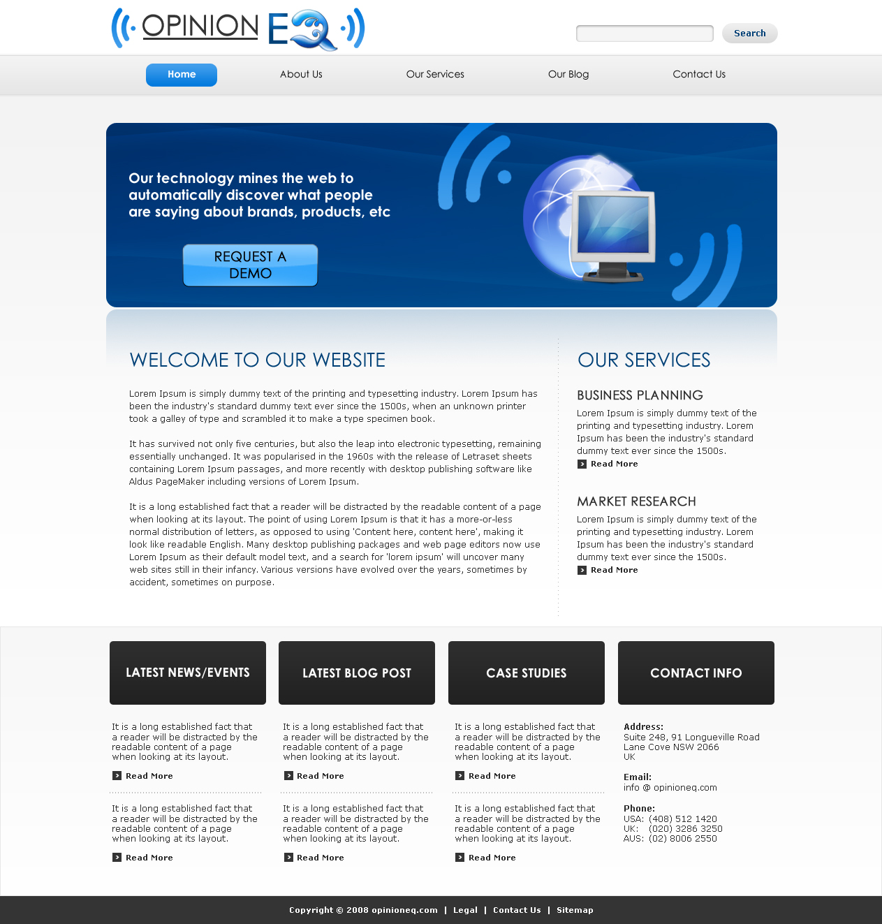 Web Design by LogoDesigns.ae for OpEQ | Design #62642