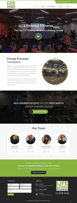 Web Design par pb pour Lifelong Fitness, Inc. | Design : #21907083