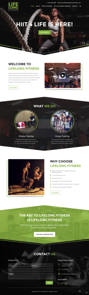 Web Design par pb pour Lifelong Fitness, Inc. | Design : #21907085