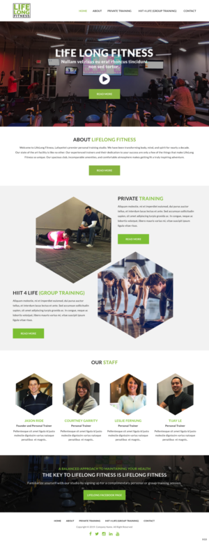 Web Design par pb pour Lifelong Fitness, Inc. | Design : #21907092