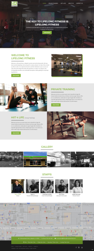 Web Design par pb pour Lifelong Fitness, Inc. | Design : #21907093