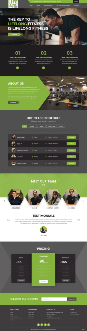 Web Design par pb pour Lifelong Fitness, Inc. | Design : #21907095