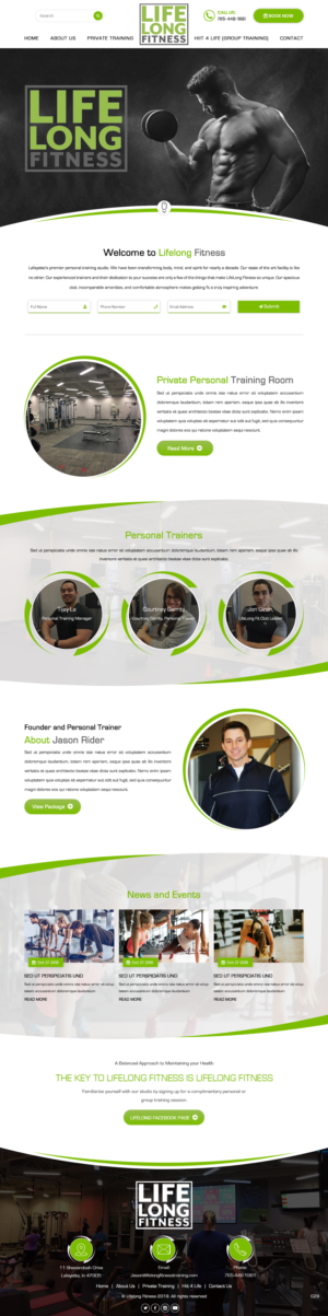 Web Design par pb pour Lifelong Fitness, Inc. | Design : #21907096