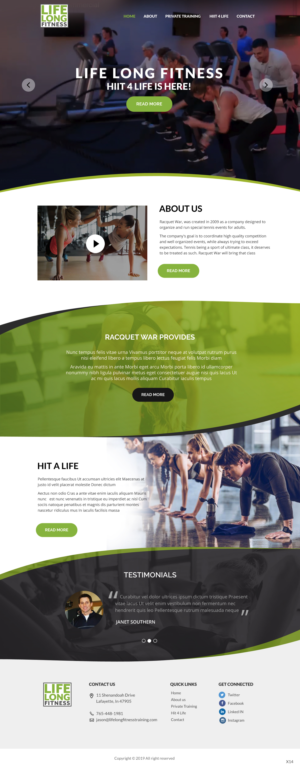 Web Design par pb pour Lifelong Fitness, Inc. | Design : #21907098