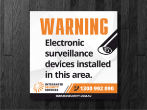 Security Warning Sign | Diseño Gráfico por Atvento Graphics