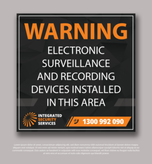Security Warning Sign | Graphic Design by Luvinda