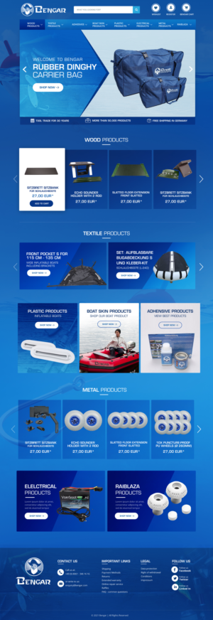 Redesign of our existing webshop bengar.de | Web-Design von Blue Sparrow