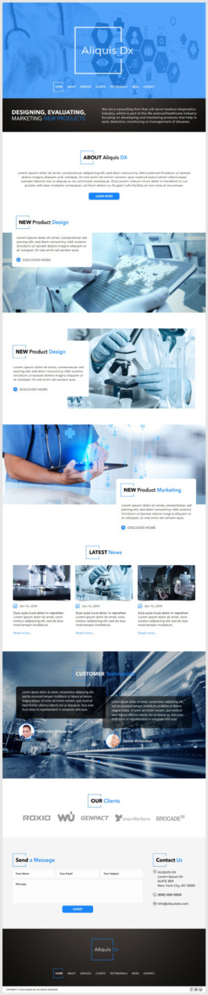 Web Design for a Biotech Consulting Firm | Web Design by -Marc-