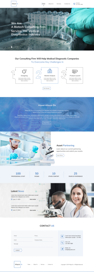 Web Design for a Biotech Consulting Firm | Web Design by Sbss