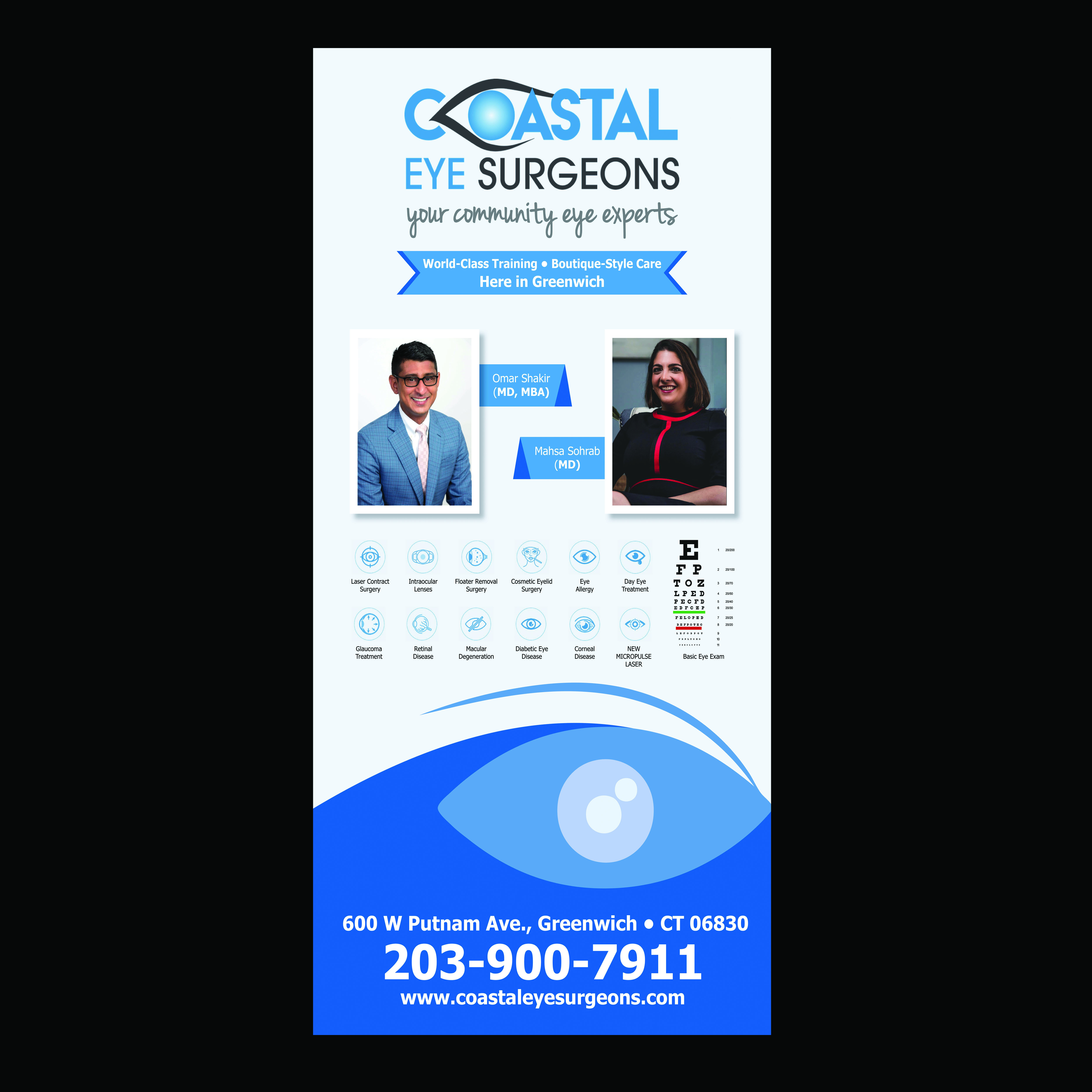 Werbe-Design von sanjeev231 für Coastal Eye Surgeons | Design #21921308