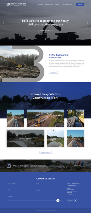 Griffin Brothers Civil Construction website design | Web Design by Ved Web Services