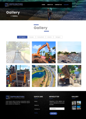 Griffin Brothers Civil Construction website design | Web Design by SAI DESIGNS