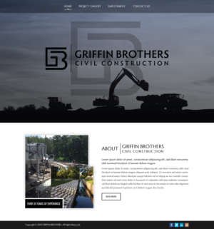 Griffin Brothers Civil Construction website design | Web Design by Creative Design