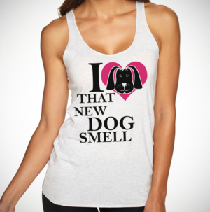 New dog smell | T-shirt Design by Jonya