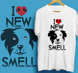New dog smell | Diseño de Camiseta por 99.degree