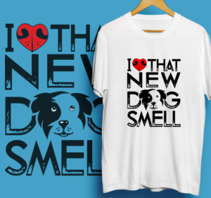 New dog smell | Diseño de Camiseta por 99.degree