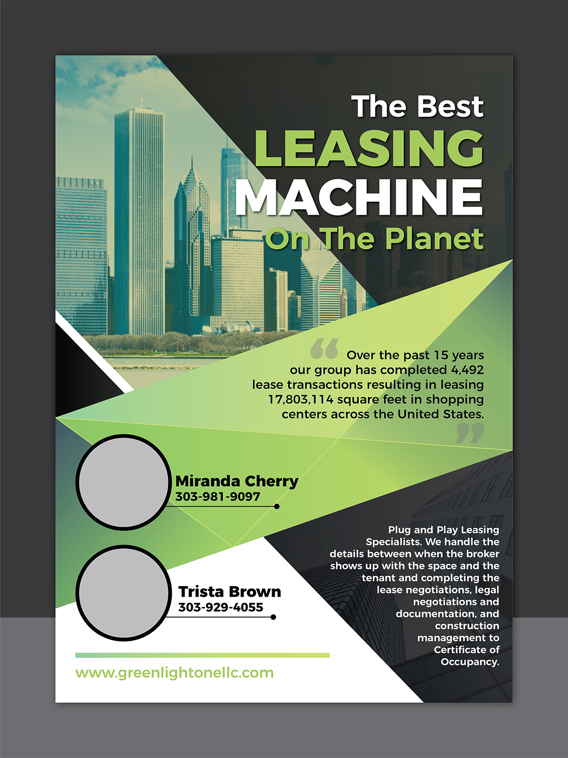 Flyer Design by Deziners Zone for Greenlight One LLC | Design #21913077