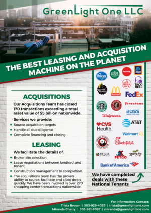 Flyer Design by Creative Chamber for Greenlight One LLC | Design: #22028976