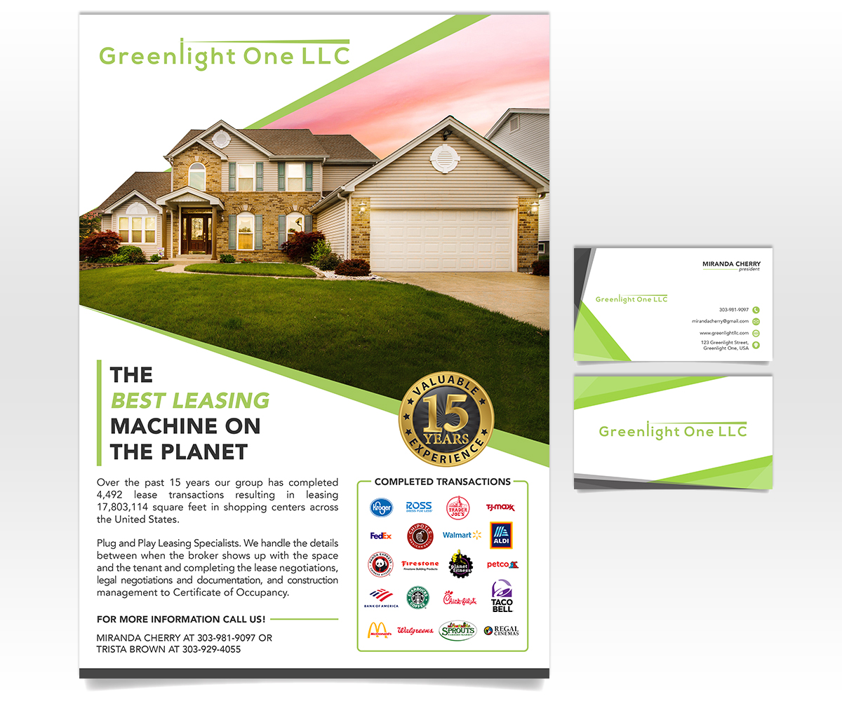 Flyer Design by Luniere Designs for Greenlight One LLC | Design #21926119