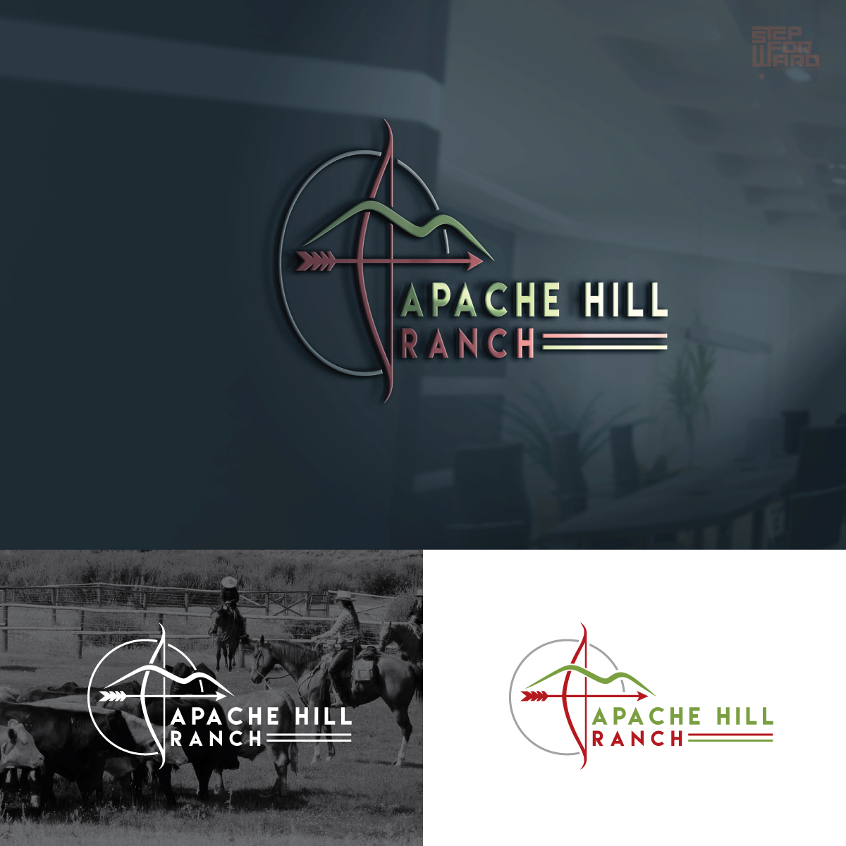 Logo Design by step forward 2 for Apache Hill Ranch | Design #21919320