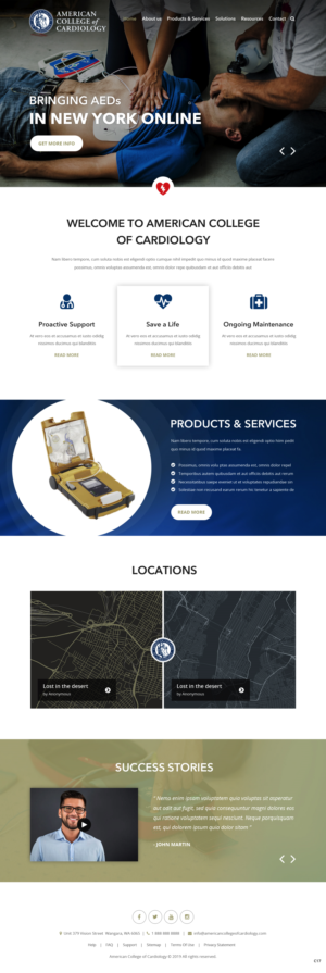 Landing Page Design by pb for The New York Cardiological Society, Inc. | Design: #21931082