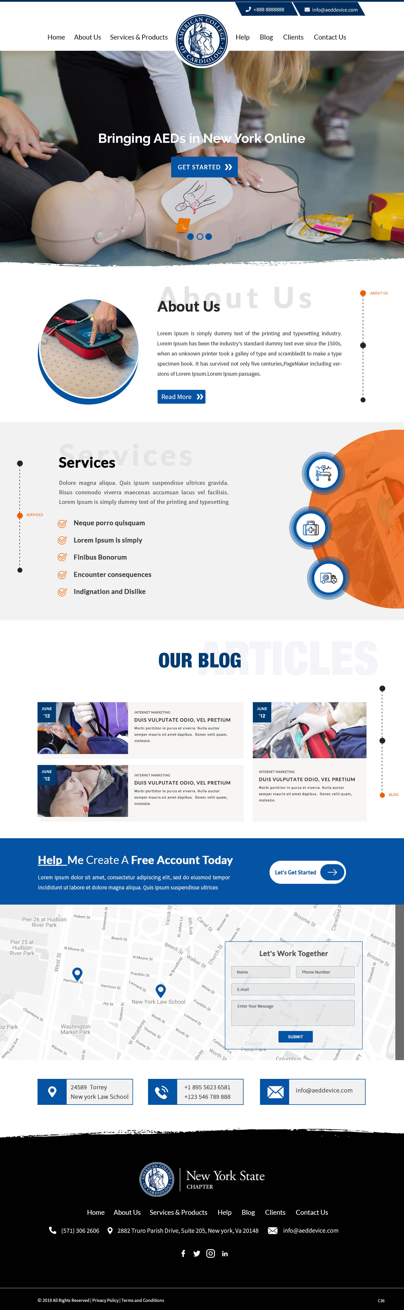 Design de Page d'Accueil par pb pour The New York Cardiological Society, Inc. | Design #21931096