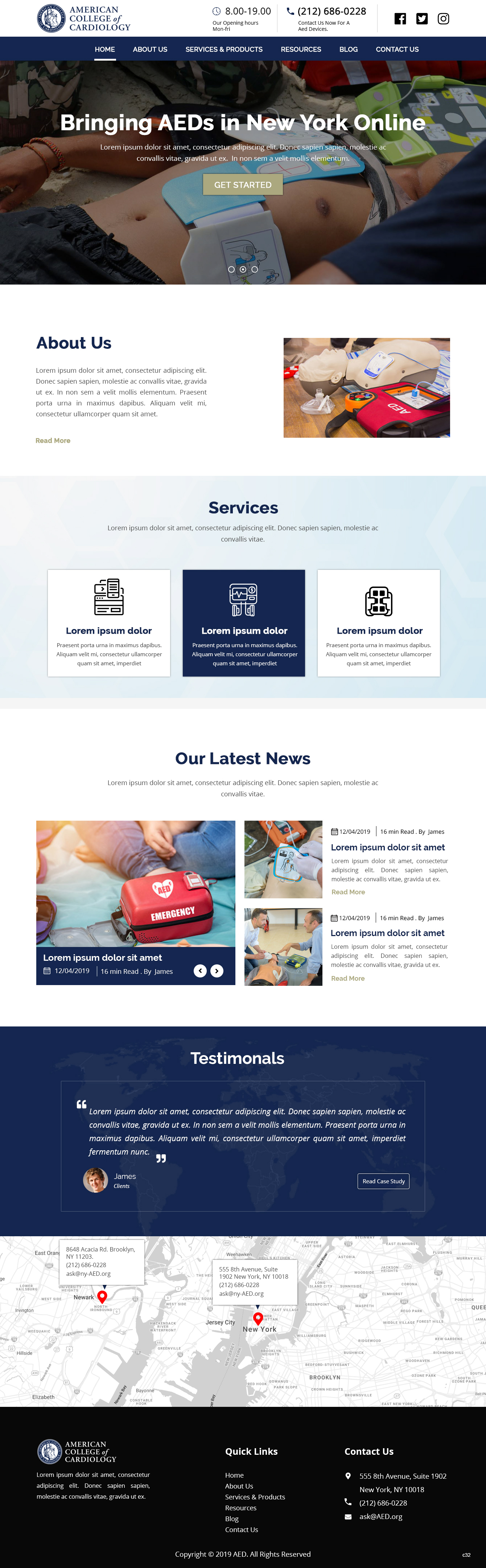 Landing Page Design by pb for The New York Cardiological Society, Inc. | Design #21931097