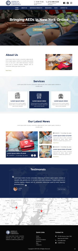 Landing Page Design by pb for The New York Cardiological Society, Inc. | Design: #21931097
