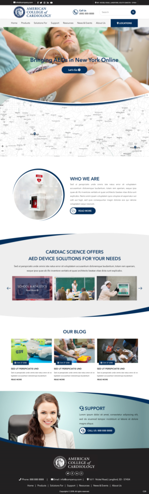 Landing Page Design by pb for The New York Cardiological Society, Inc. | Design: #21931098