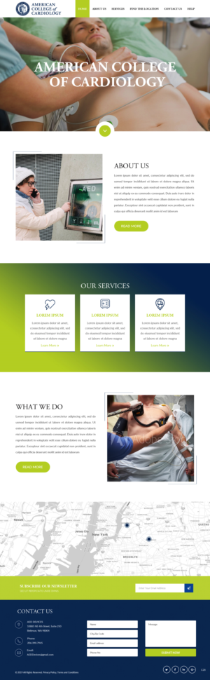 Landing Page Design by pb for The New York Cardiological Society, Inc. | Design: #21931100