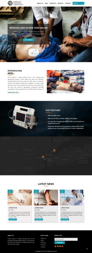 Landing Page Design by pb for The New York Cardiological Society, Inc. | Design: #21931106