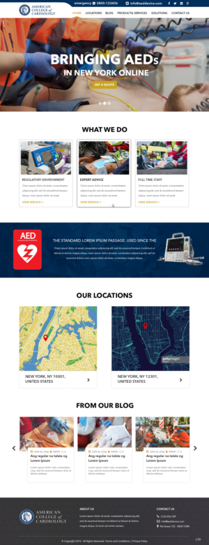 Landing Page Design by pb for The New York Cardiological Society, Inc. | Design: #21931107