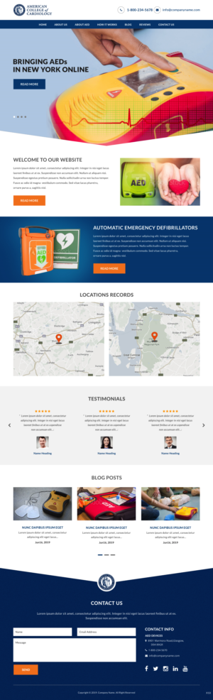 Landing Page Design by pb for The New York Cardiological Society, Inc. | Design: #21931108