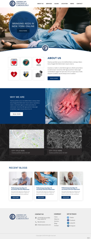 Landing Page Design by pb for The New York Cardiological Society, Inc. | Design: #21931110