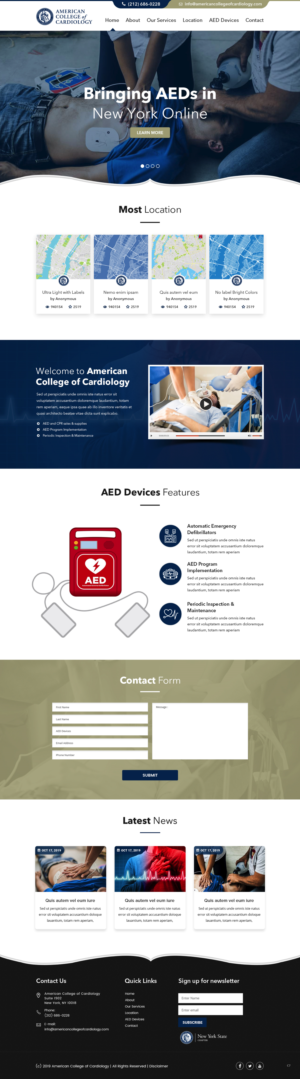 Landing Page Design by pb for The New York Cardiological Society, Inc. | Design: #21942188