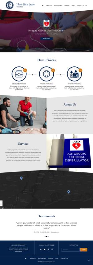 Landing Page Design by pb for The New York Cardiological Society, Inc. | Design: #21942189