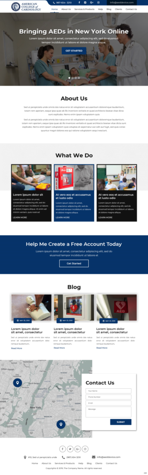 Landing Page Design by pb for The New York Cardiological Society, Inc. | Design: #21942190