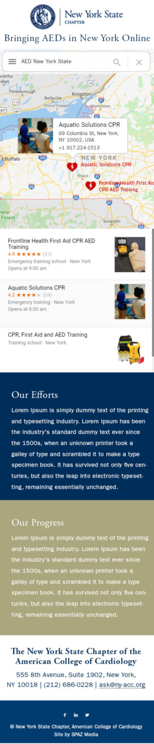 Landing Page Design by Wisitech InfoSolutions Pvt. Ltd for The New York Cardiological Society, Inc. | Design #21937871