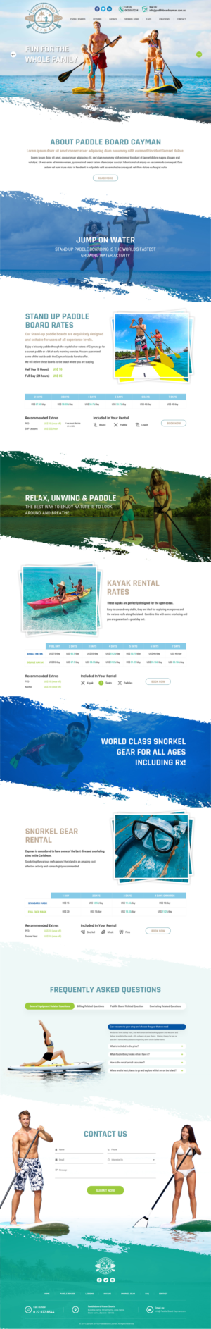 Wordpress website for Paddle Board Company | Diseño Web por Sbss
