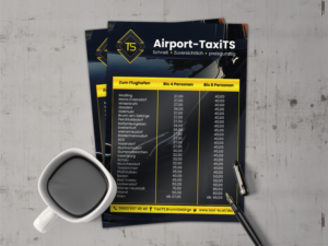 Flyer für Taxiunternehmen  | Flyer-Design von chandrayaan.creative