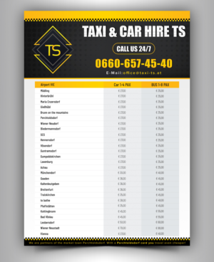 Flyer für Taxiunternehmen  | Flyer-Design von SAI DESIGNS