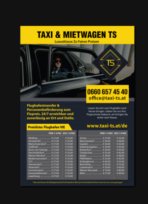 Flyer für Taxiunternehmen  | Flyer-Design von meet007