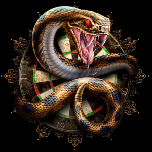 Dart Shirt - Snake / Dartboard * | Illustration-Design von icirotrisna